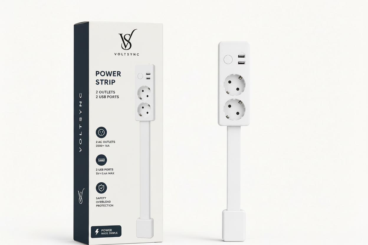 VoltSync Power Strip - No Hanging Hole